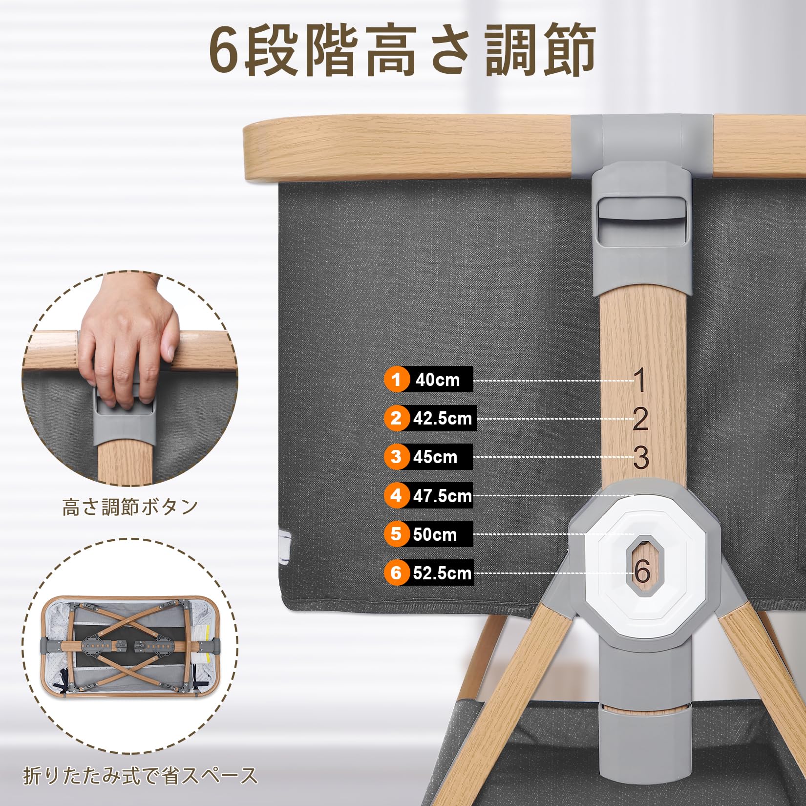 Amazon.co.jp: [新型] ベビーベッド 添い寝ベッド 5in1 新生児ベッド